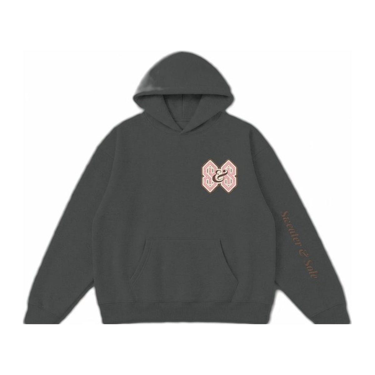 L04 Varsity hoodie in Charcoal, front