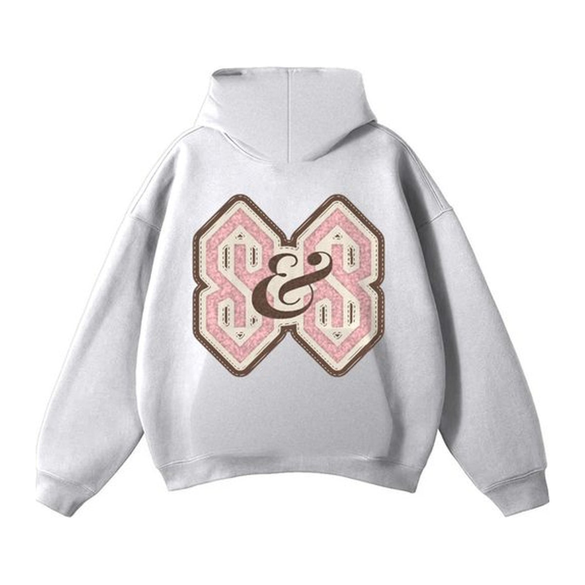 L04 Varsity hoodie in Heather Grey, back