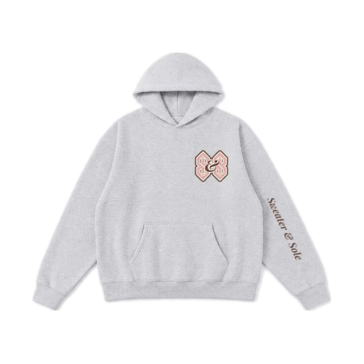 L04 Varsity hoodie in Heather Grey, front