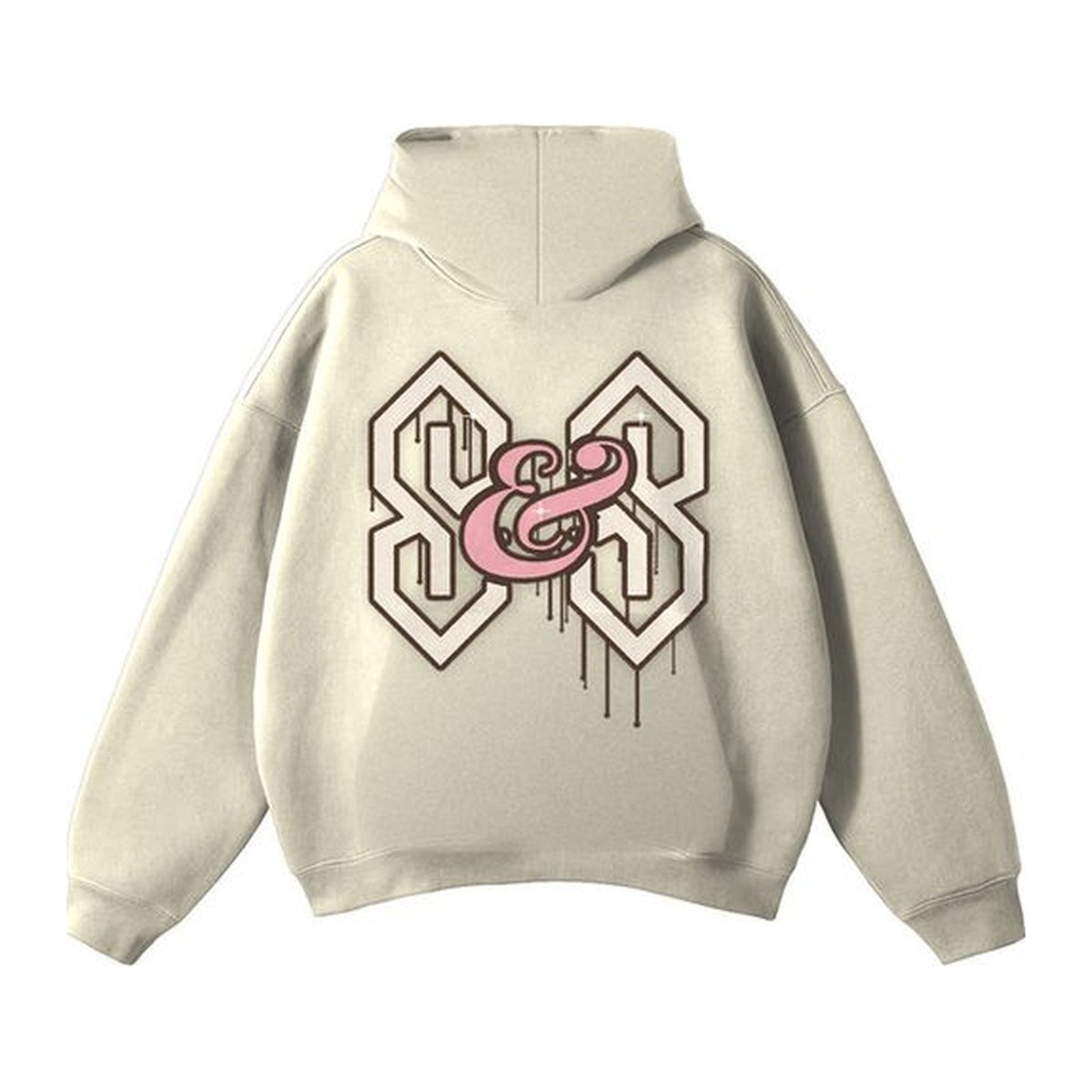 L05 Street hoodie in Cream, back