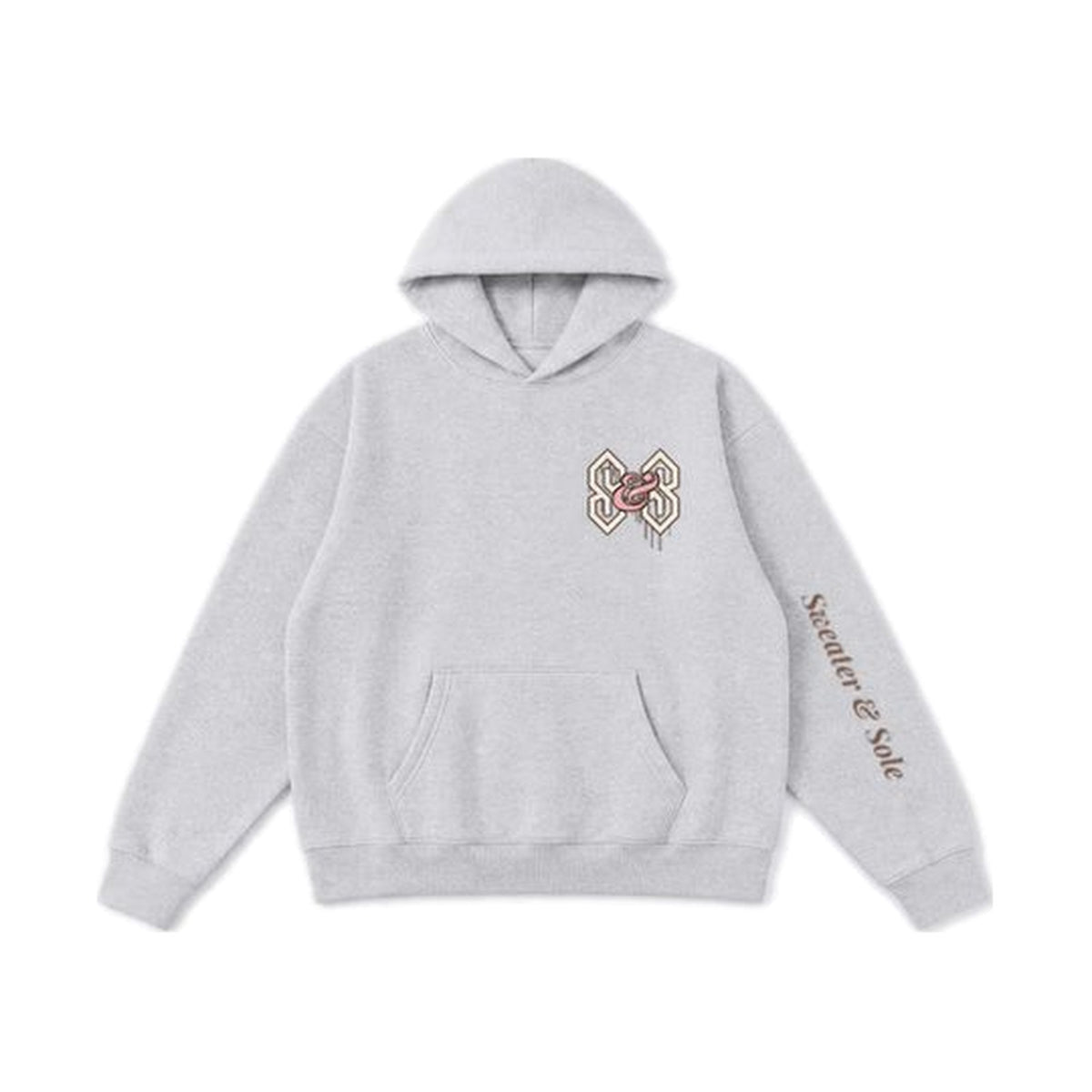 L05 Street hoodie in Heather Grey, front
