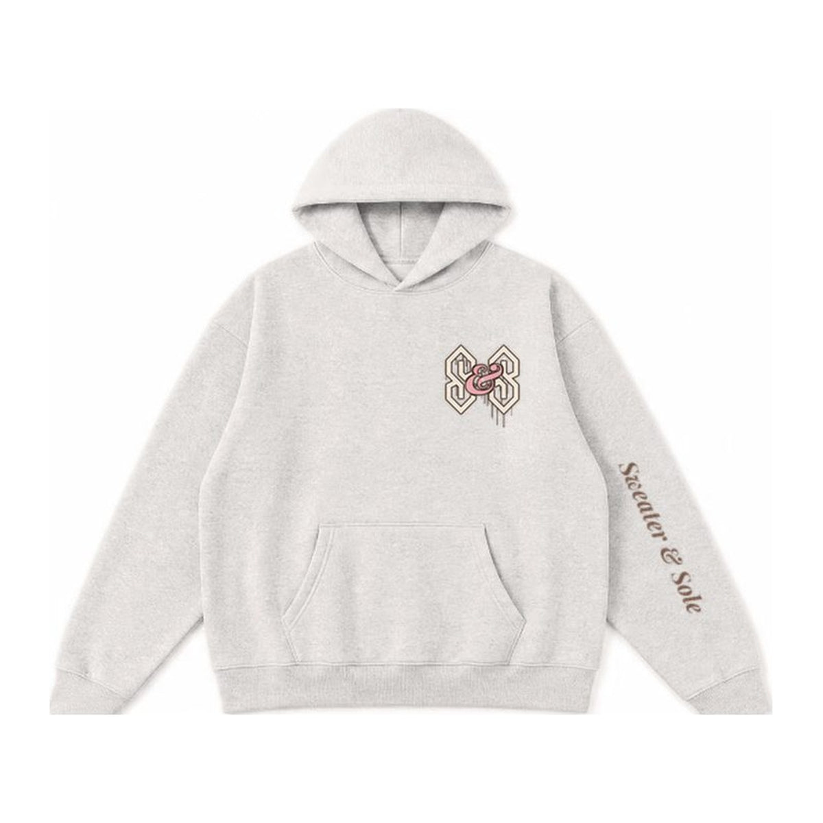 L05 Street hoodie in Oatmeal Grey, front
