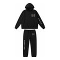 L06 Gothic Crystal hoodie and sweatpant set in Black, front