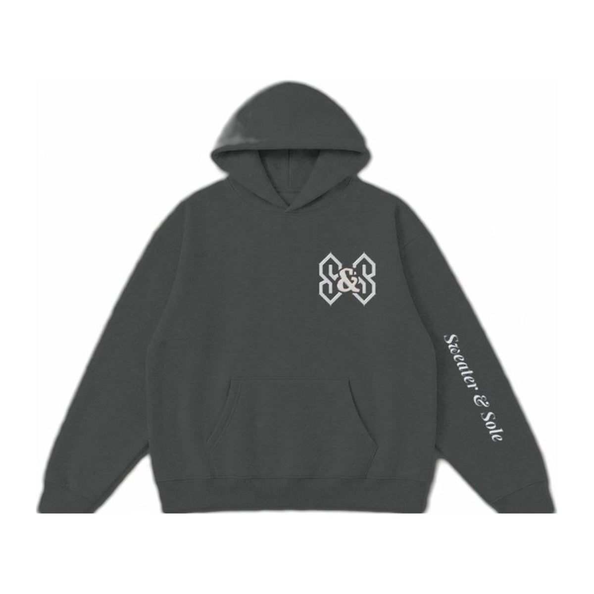 L06 Gothic Crystal hoodie in Charcoal, front
