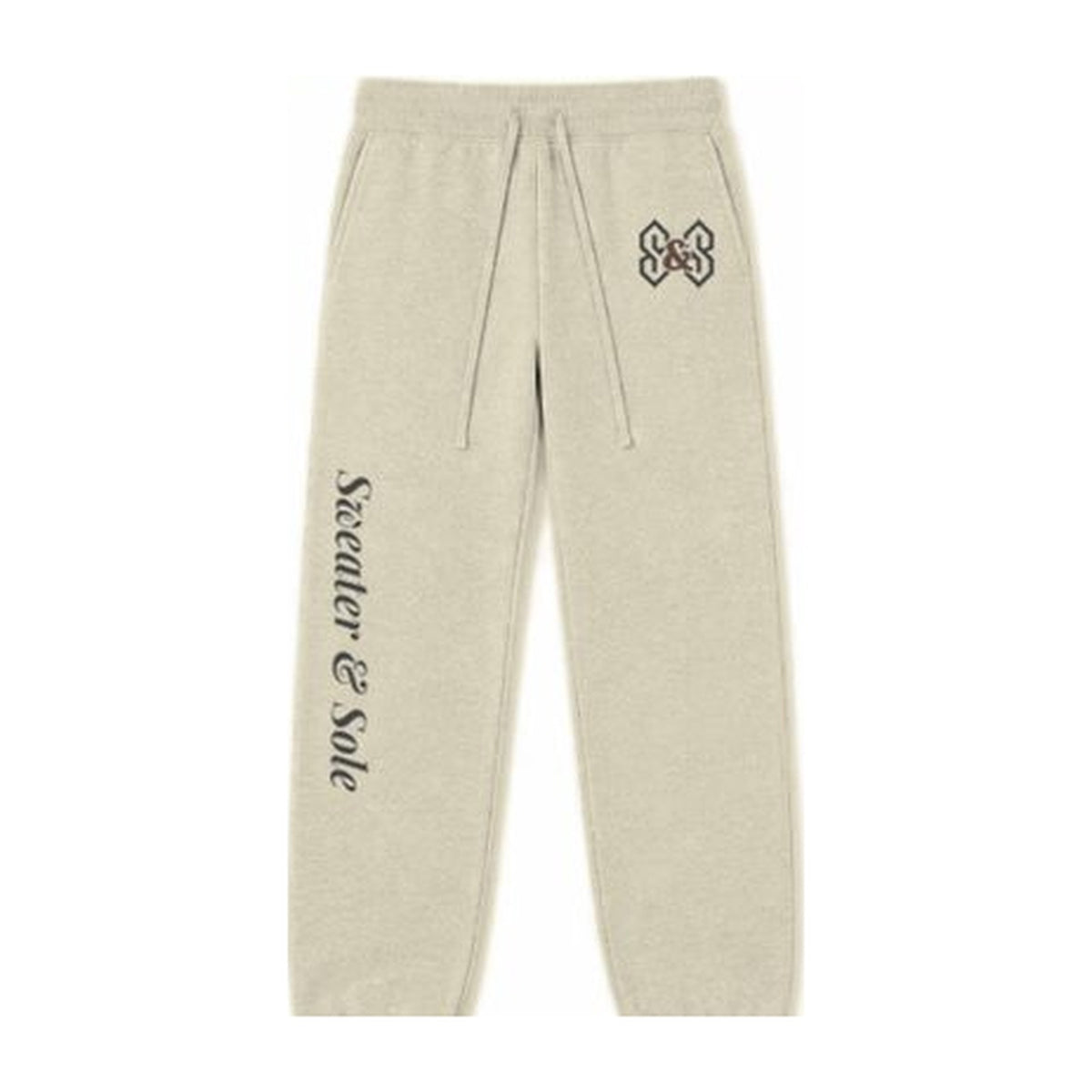 L06 Gothic Crystal sweatpants in Cream, front