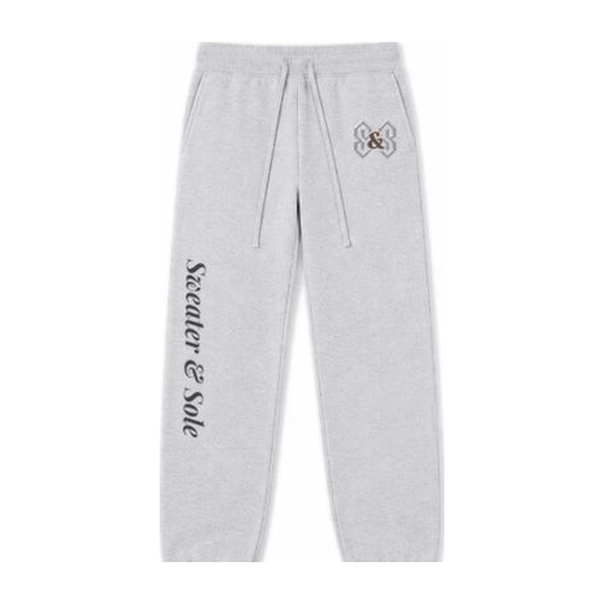 L06 Gothic Crystal sweatpants in Heather Grey, front