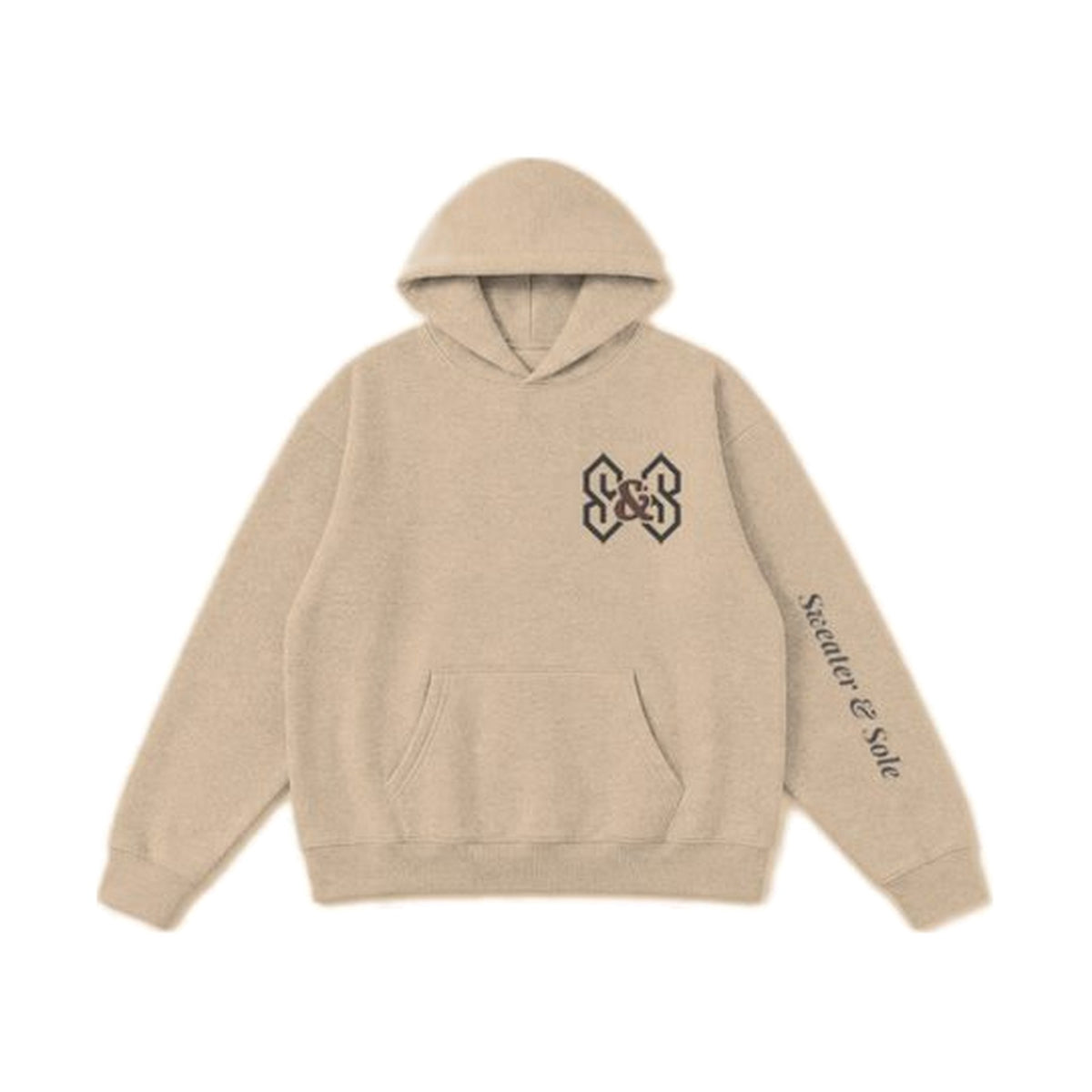L06 Gothic Crystal hoodie in Khaki, front