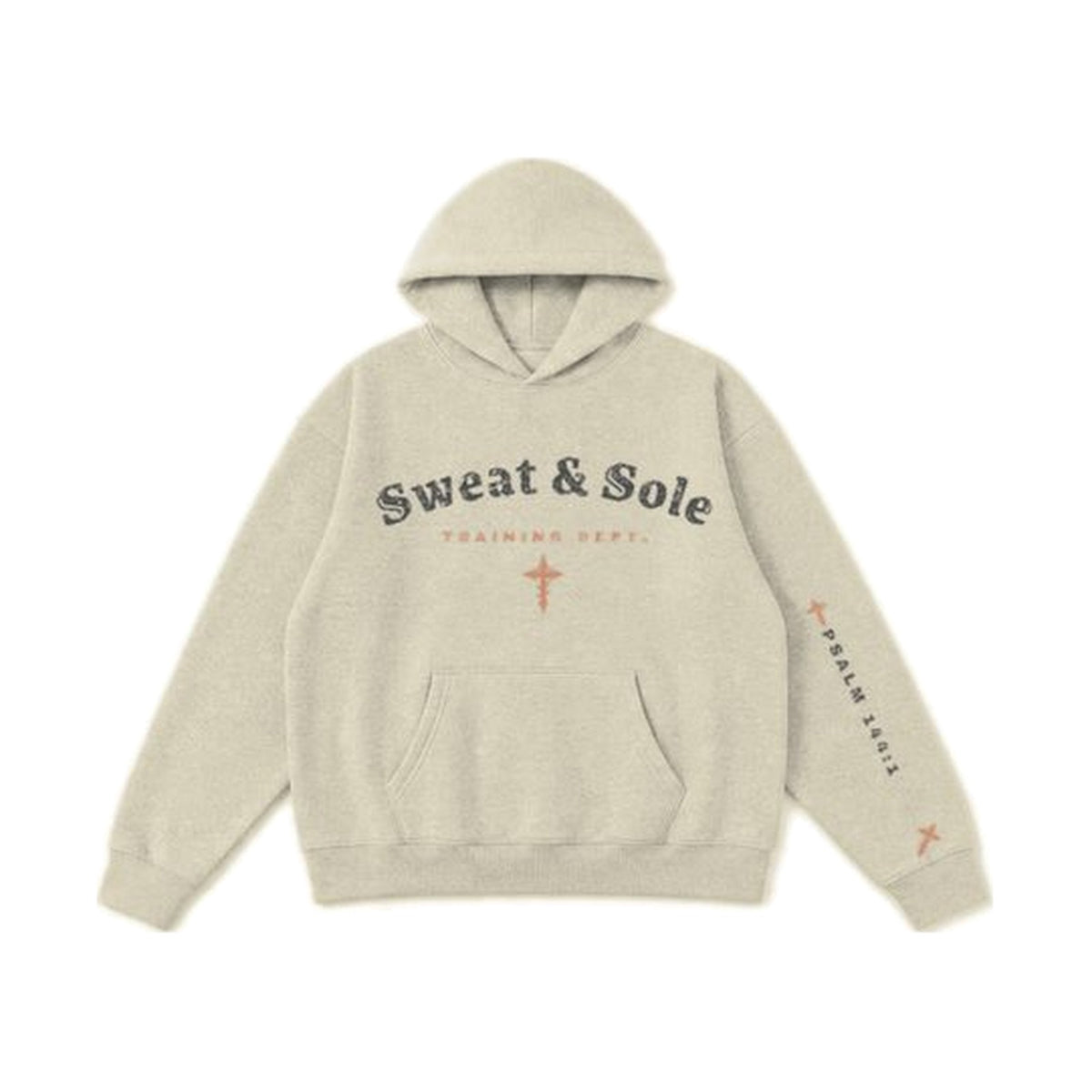 W1 Hands to War hoodie in Cream, front