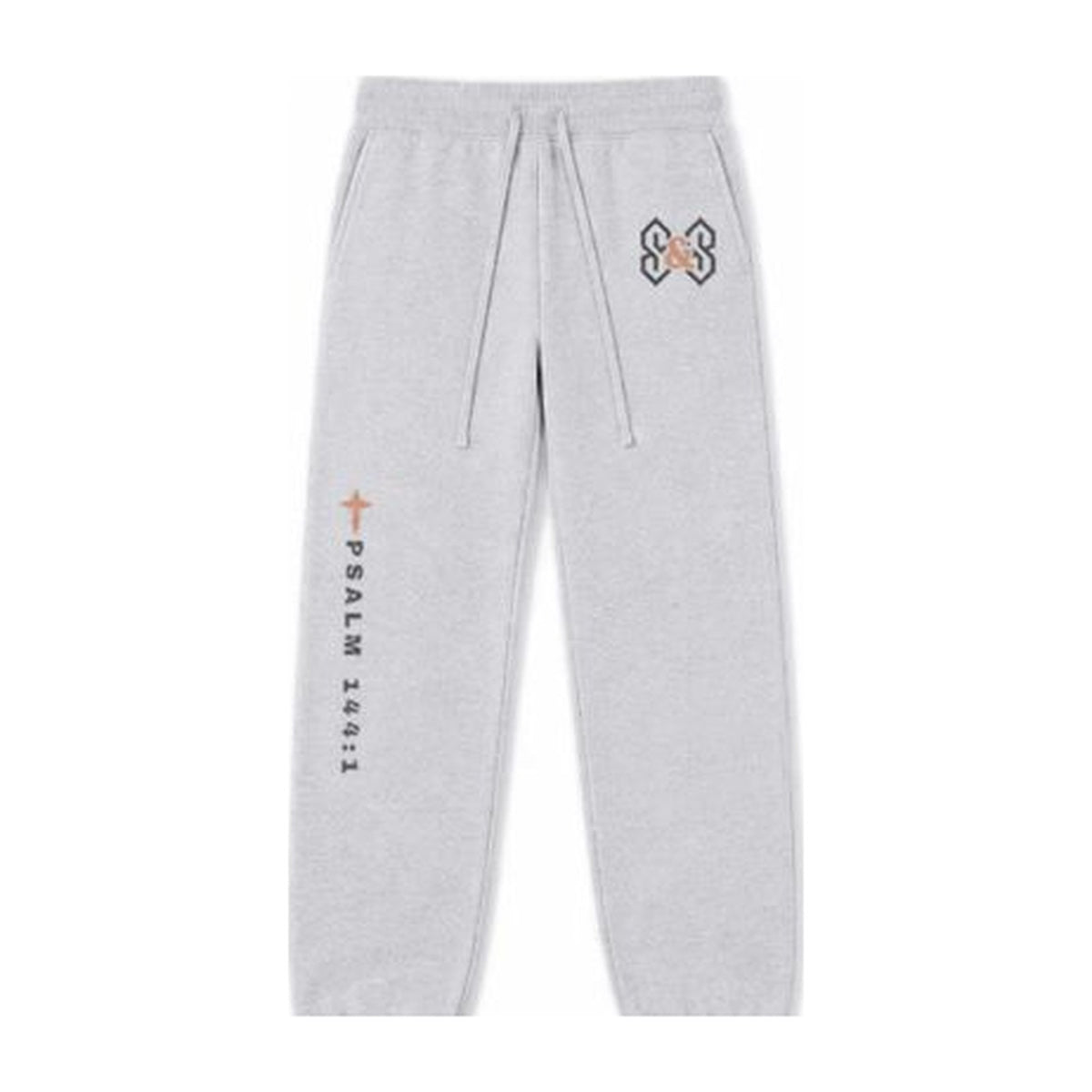 W1 Hands to War sweatpants in Heather Grey, front