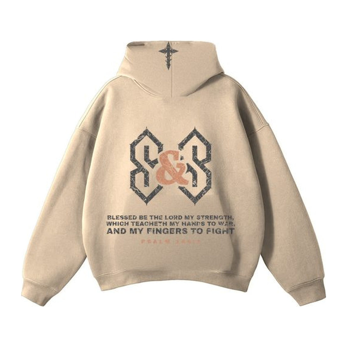 W1 Hands to War hoodie in Khaki, back