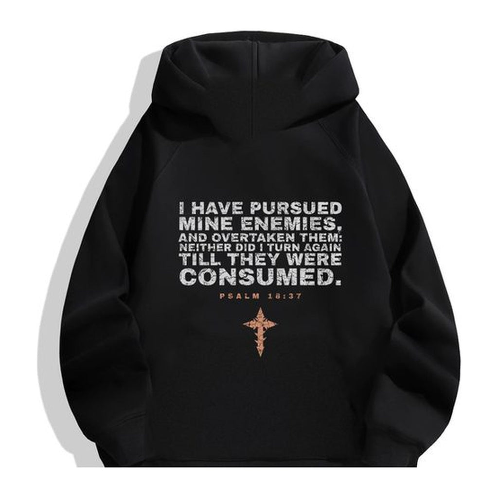 W4 Pursued Mine Enemies hoodie in Black, back