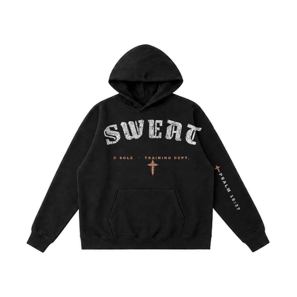 W4 Pursued Mine Enemies hoodie in Black, front