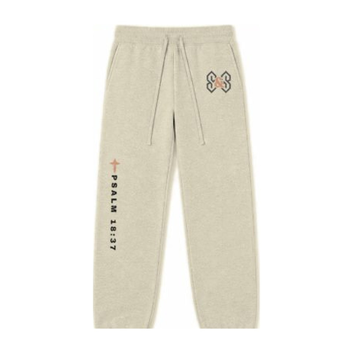 W4 Pursued Mine Enemies sweatpants in Cream, front