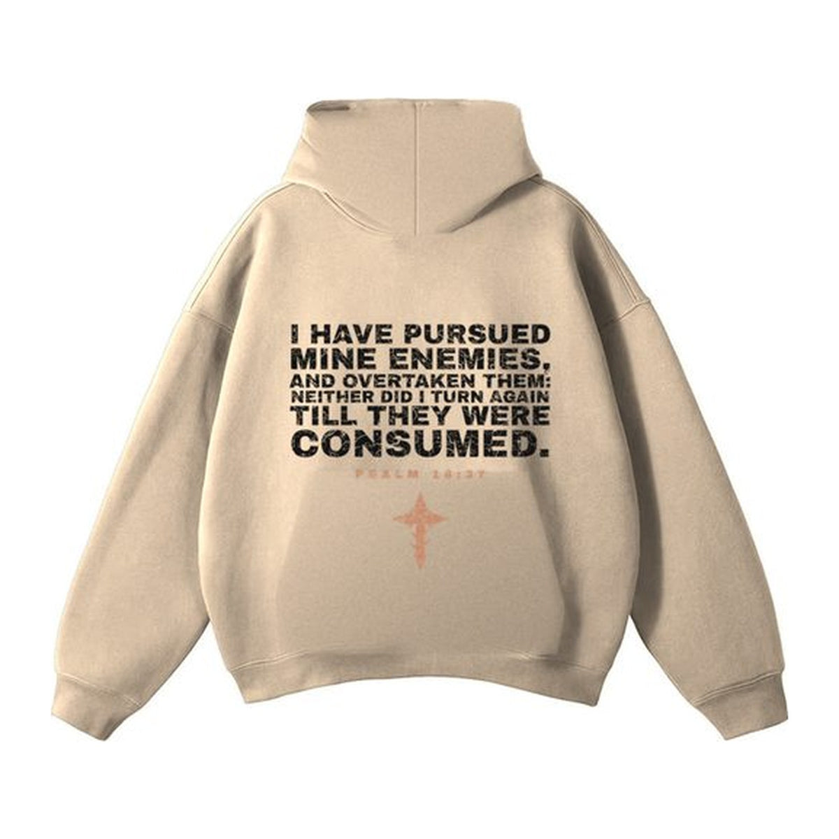 W4 Pursued Mine Enemies hoodie in Khaki, back