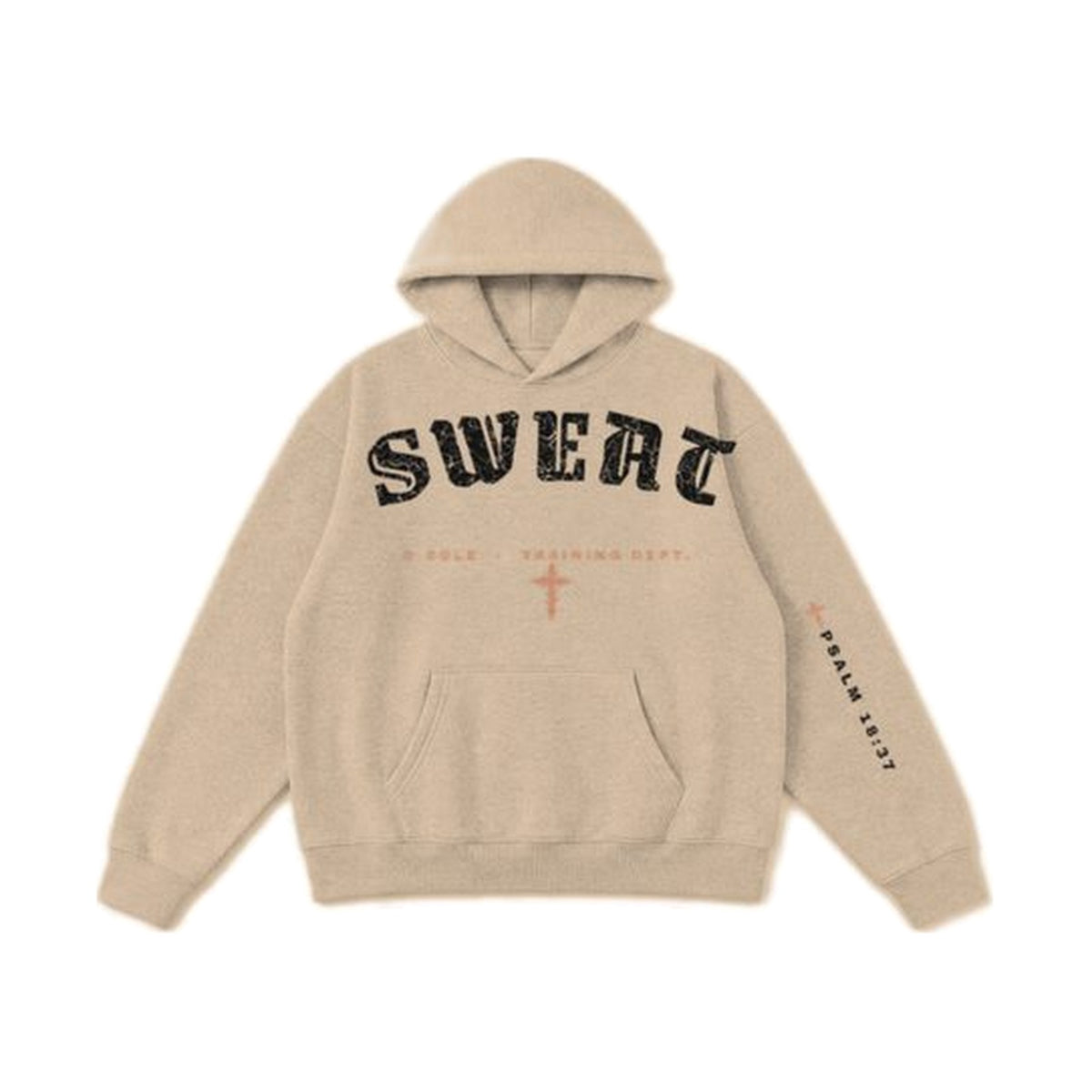 W4 Pursued Mine Enemies hoodie in Khaki, front