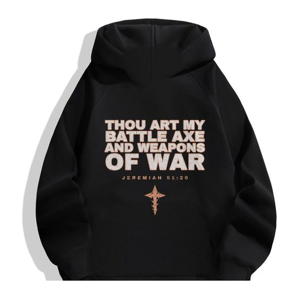 W5 Battle Axe hoodie in Black, back