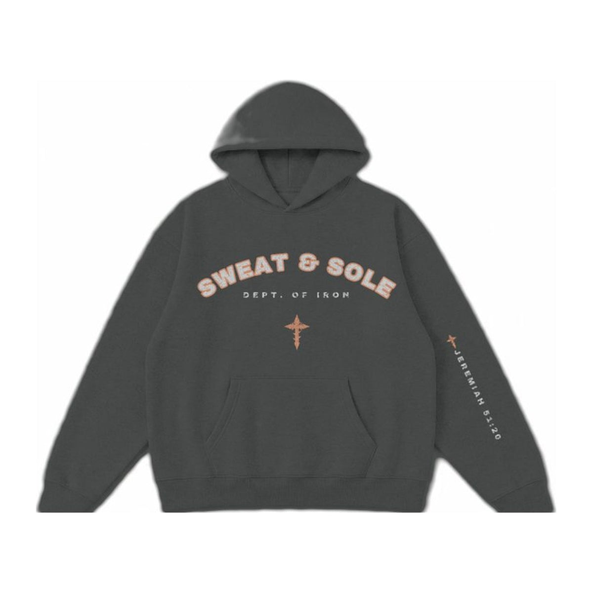 W5 Battle Axe hoodie in Charcoal, front