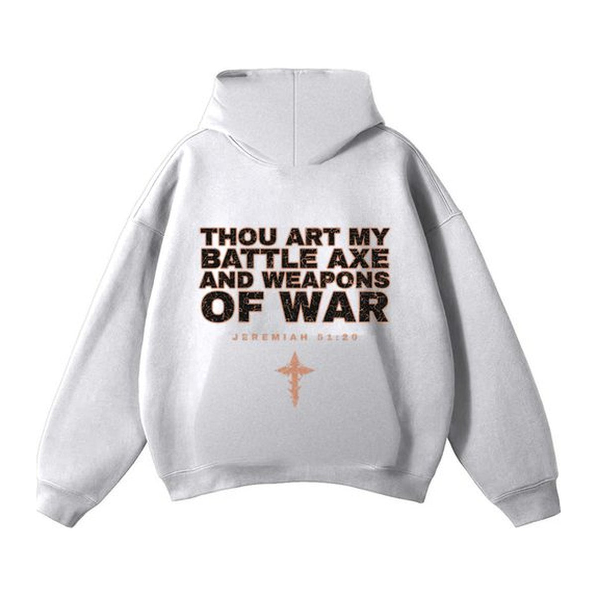 W5 Battle Axe hoodie in Heather Grey, back