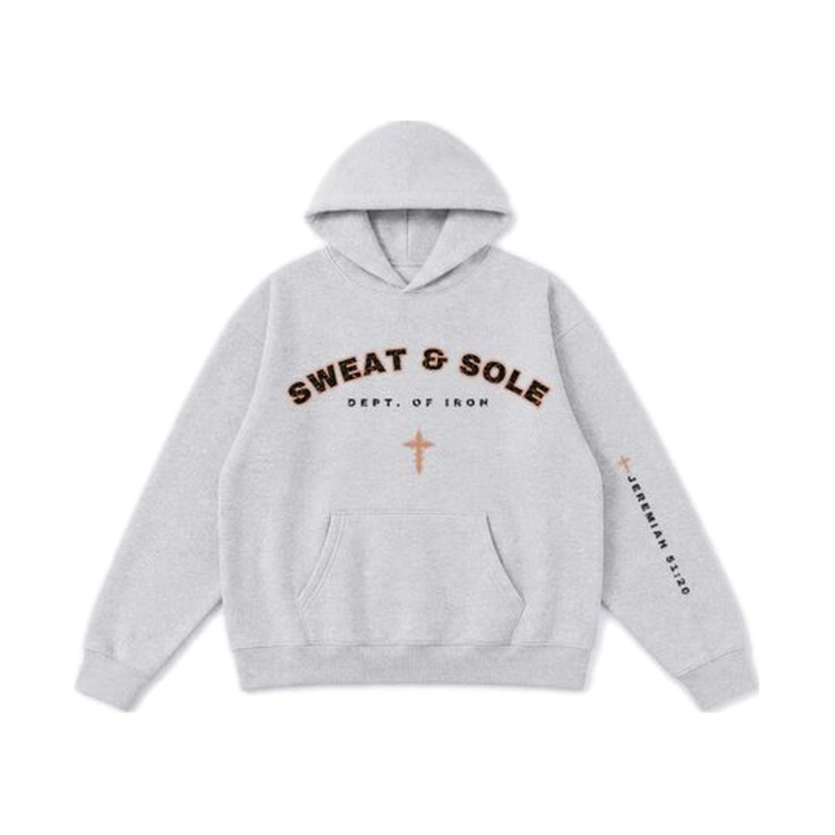 W5 Battle Axe hoodie in Heather Grey, front