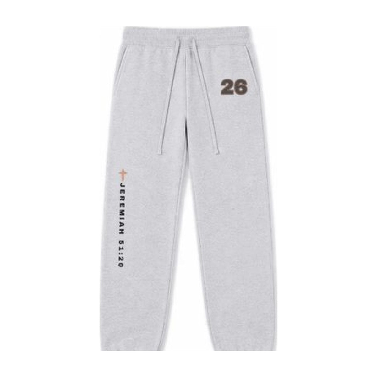 W5 Battle Axe sweatpants in Heather Grey, front