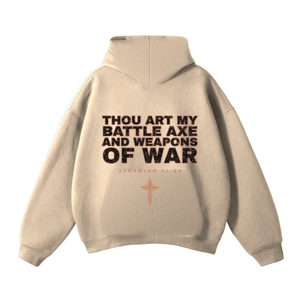 W5 Battle Axe hoodie in Khaki, back
